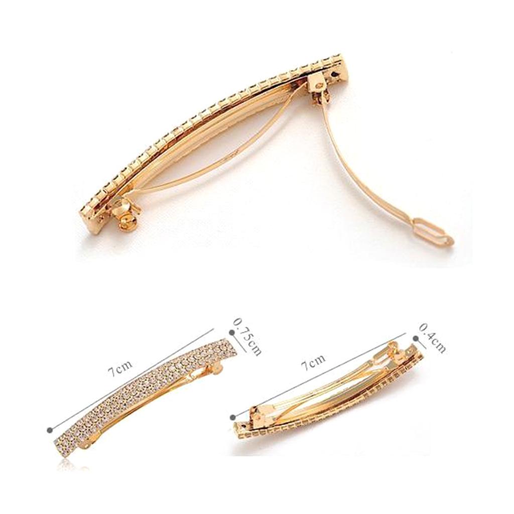 Wrap Ring Gold - Presilha de cabelo francesa automática com