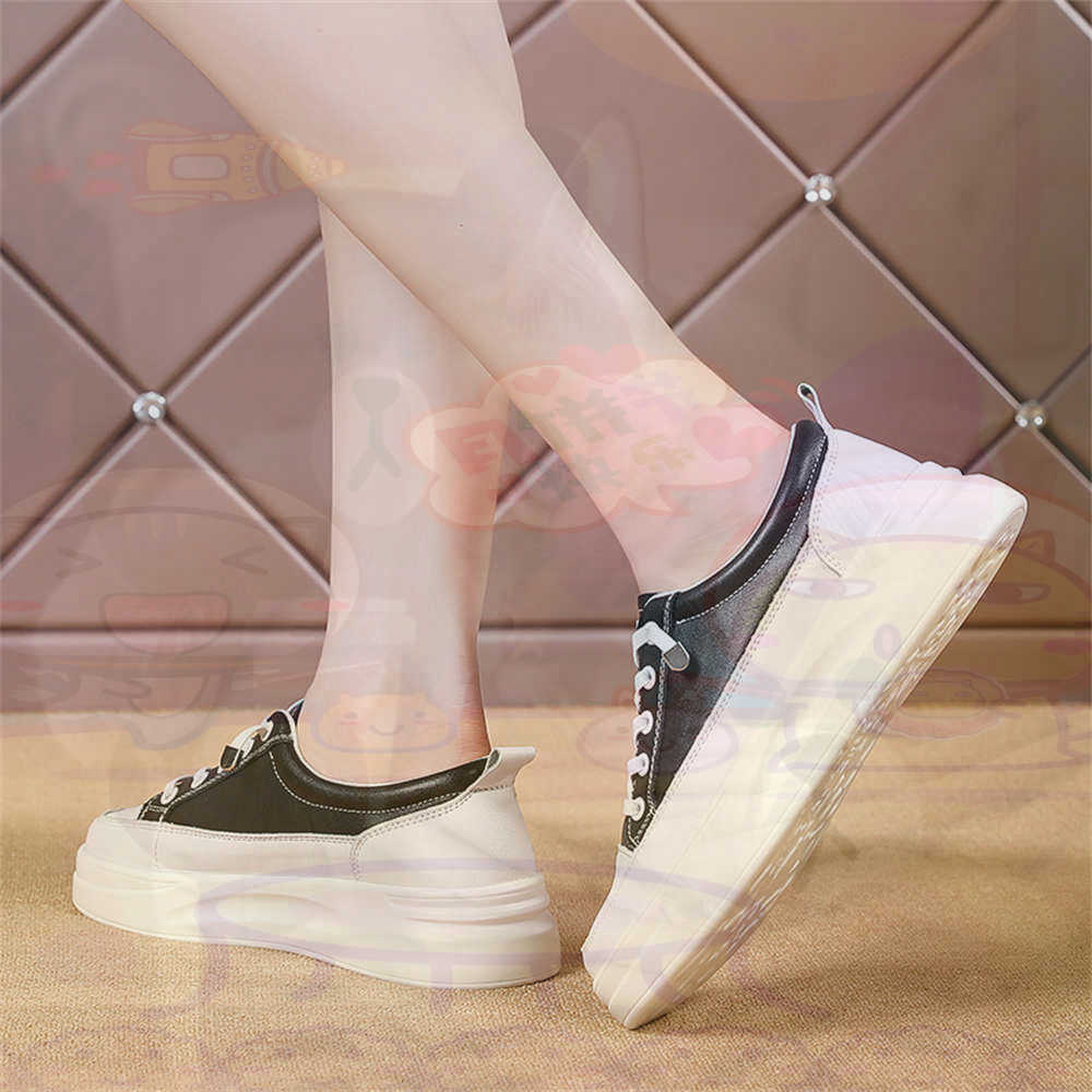 Women Accessories Brand Name - Lace-up chunky mocassins mulher skate sapatos