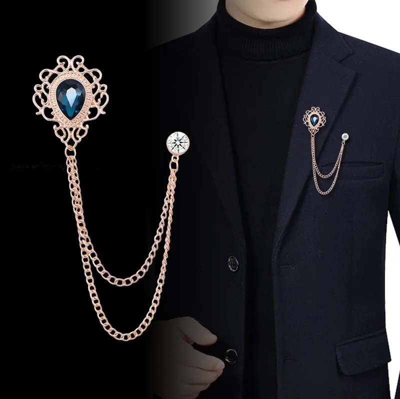 Women'S Accessories For Suit - Novo vintage borla corrente strass cristal