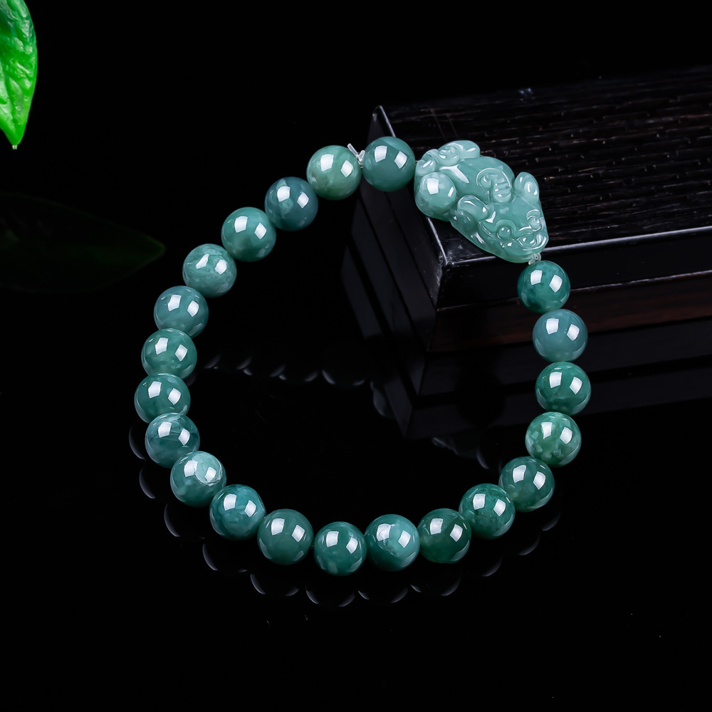 Women Accessories Jewelry - Pulseira Pixiu de Jadeíta Birmanesa Natural,
