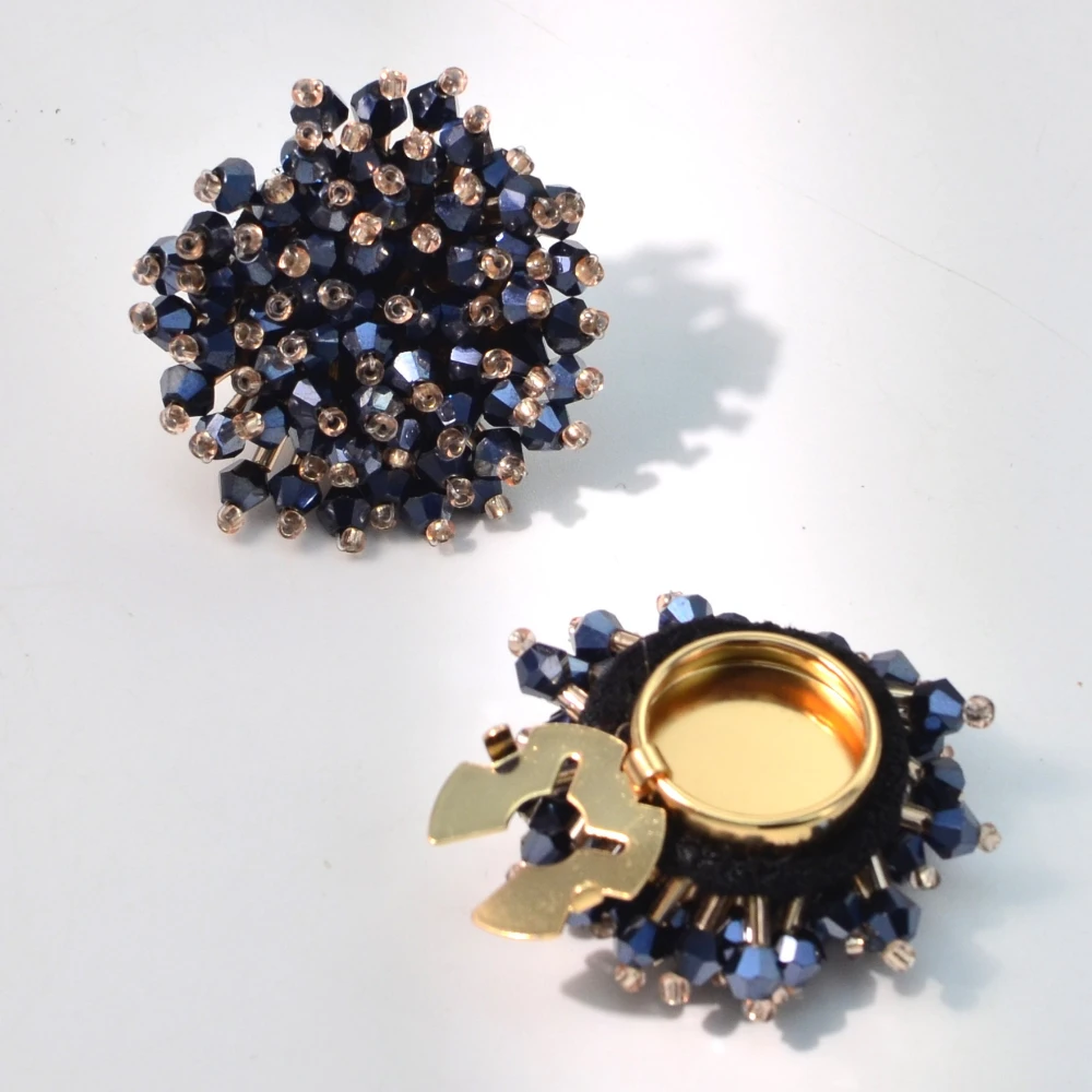 Women Accessories Jewelry - 2 pçs elegante botão cobre artesanal