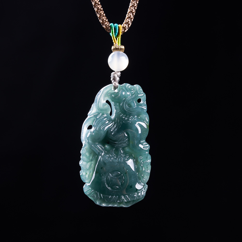 Women Accessories For Gift - Pingente Pixiu de Jadeíta Birmanesa, Talismãs