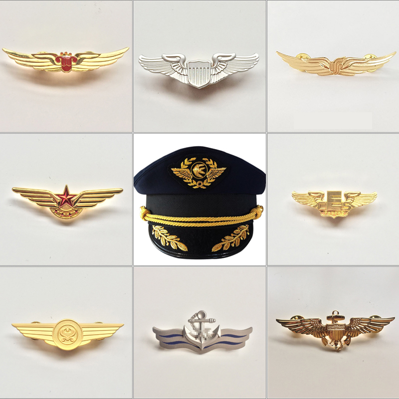 Women Accessories Business - Capitão uniforme boné de metal emblema