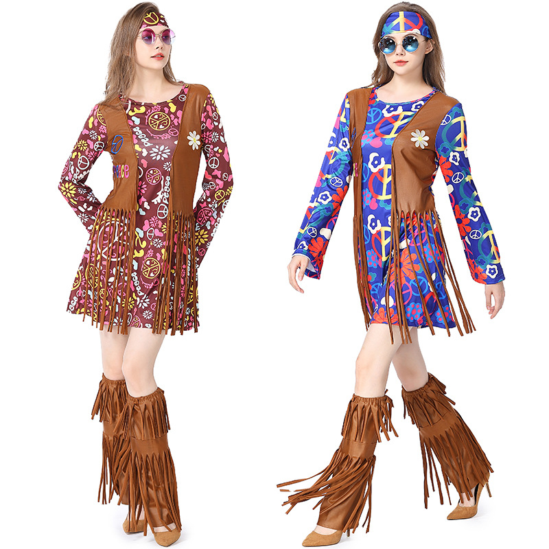 Halloween disco vestido 70s 60 - Women'S Accessories In The 70S avaliação e preço