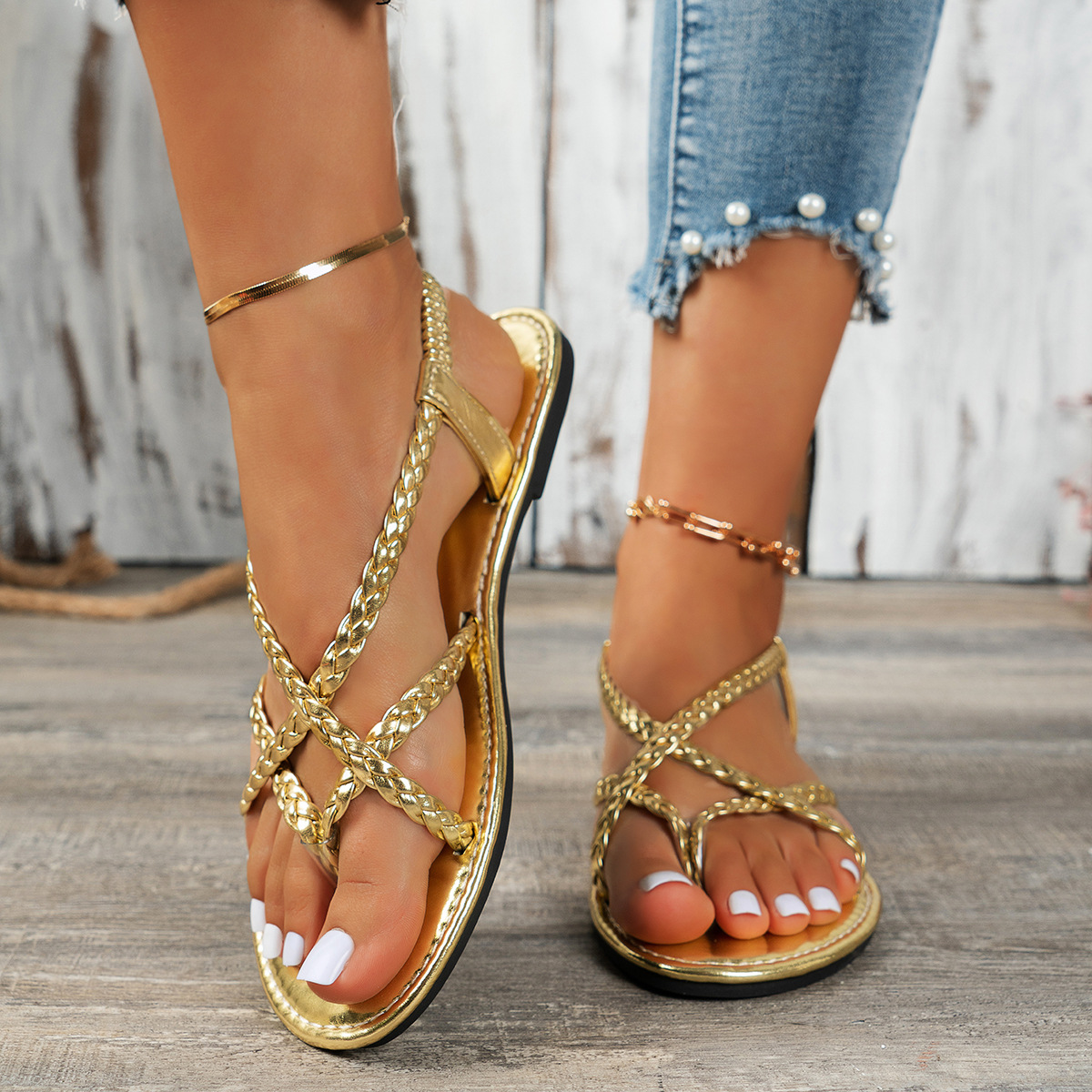 Novas Sandálias Femininas Tran - Wrap Ring Gold avaliação e preço