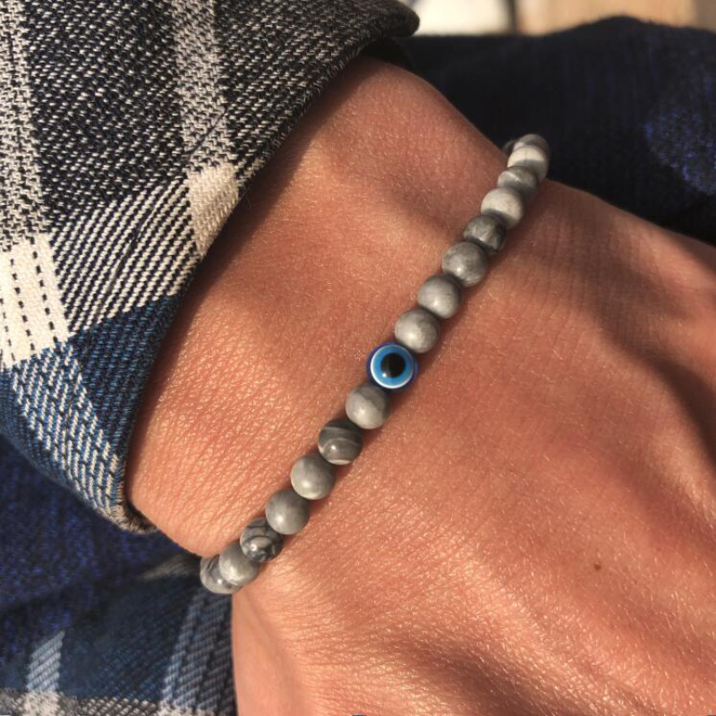 Pulseira minimalista de moto m - Evil Eye Bracelet avaliação e preço