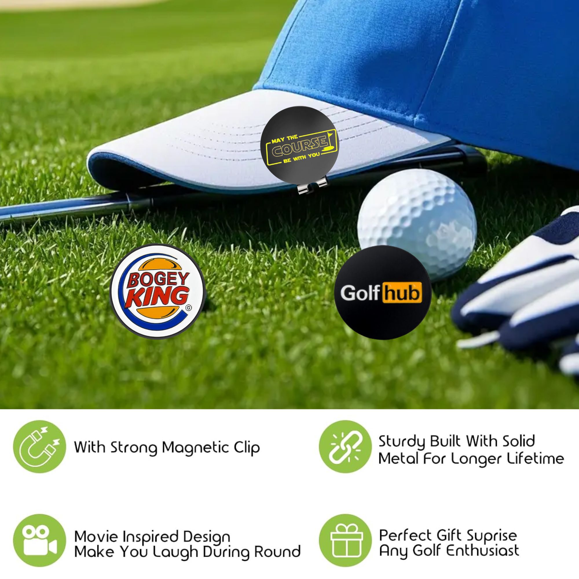 3 Marcadores de Bola de Golfe  - Women'S Golf Accessories avaliação e preço