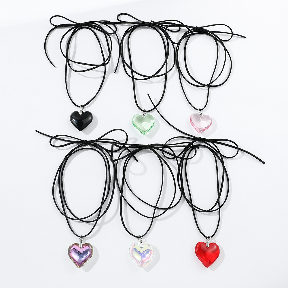 Colar de Coração de Cristal co - Women Accessories Chain avaliação e preço