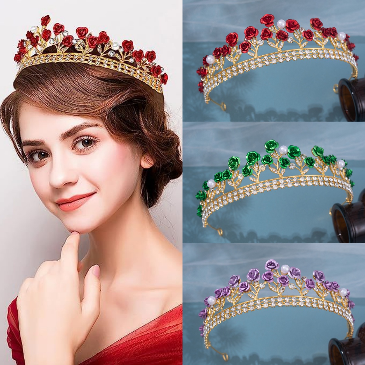 Coroa de Noiva Barroca em Cerâ - Women Accessories Jewelry avaliação e preço