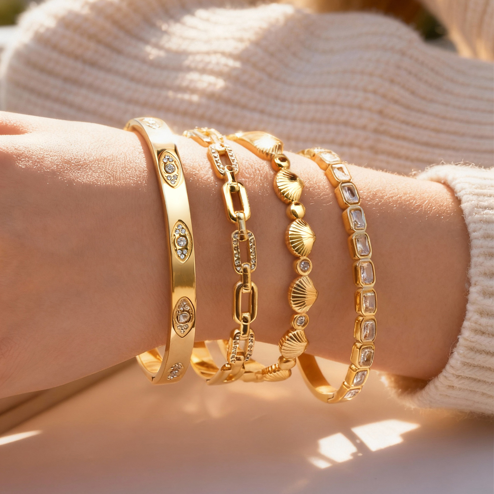 Pulseiras Banhadas a Ouro 14K  - Evil Eye Bracelet avaliação e preço
